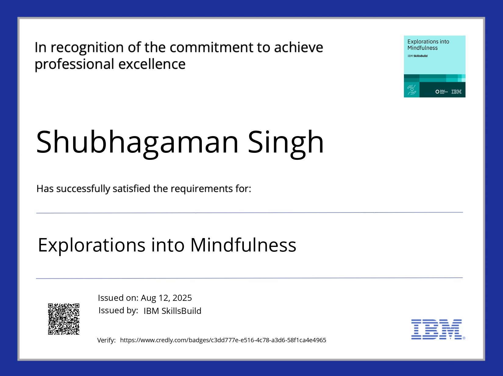 Explorations into Mindfulness