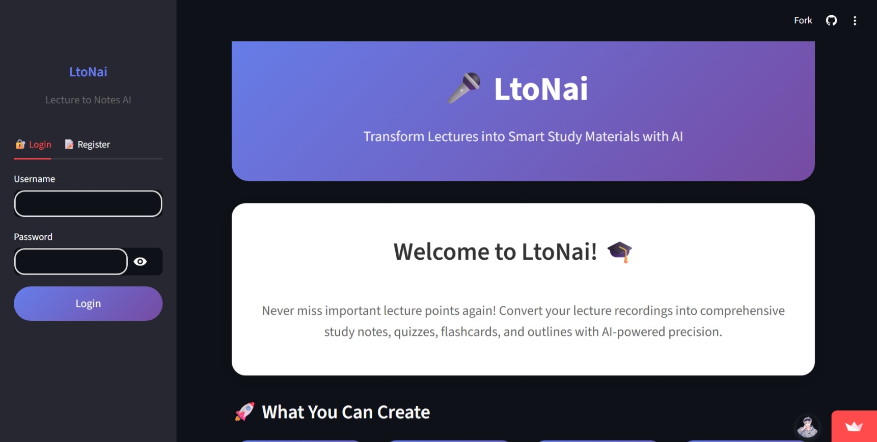 LtoNAI - Lecture to Notes AI